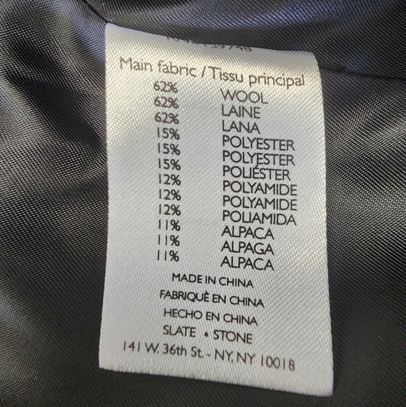 Slate & Stone Women's Plaid Wool-l Blend Biker Jacket, size Small - Picture 5 of 13